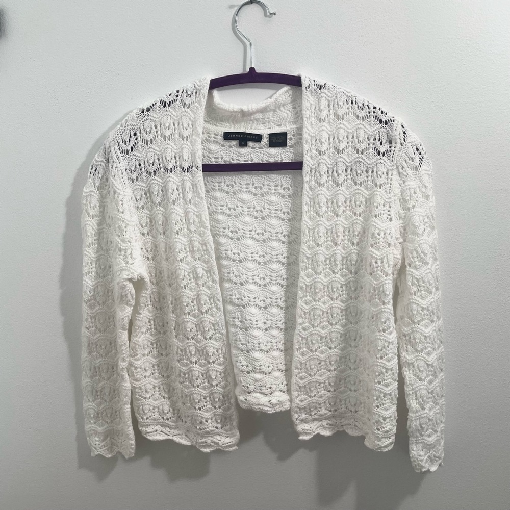 White Jeanne Pierre cardigan size S